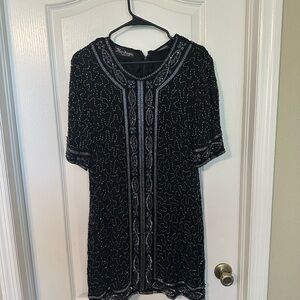 Heritage Black and Silver Mini Dress